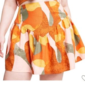 NWT Fe Noel Mixed Paint Print Mini Skirt